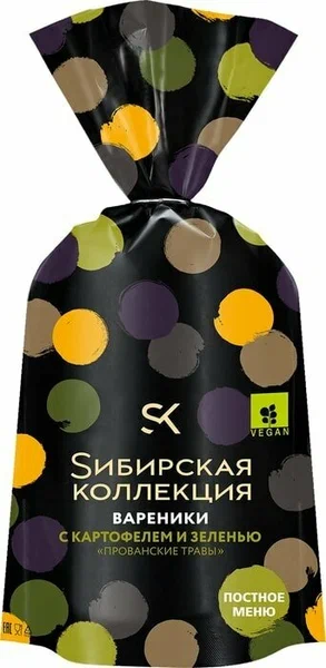 Вареники СИБИРСКАЯ КОЛЛЕКЦИЯ с картофелем и зеленью 700гр